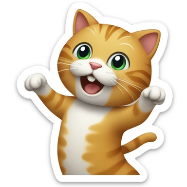 Cat dancing sticker