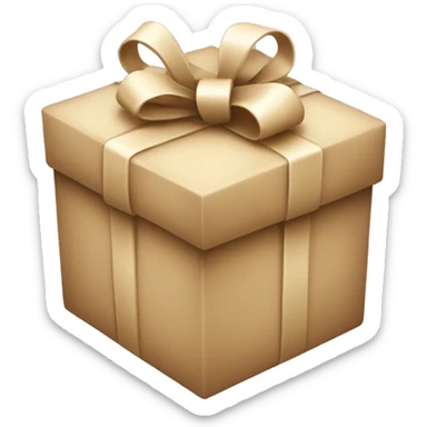 beige christmas gift sticker