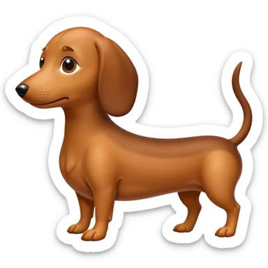 Weenie dog emoji sticker