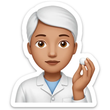 patient with heart and pill sticker