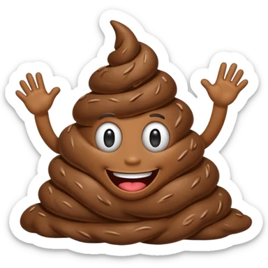 dance poop sticker
