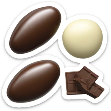 Chocolate and vanilla quenelle on glass plate sticker