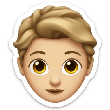 Caucasian bombshell with brown hair sticker