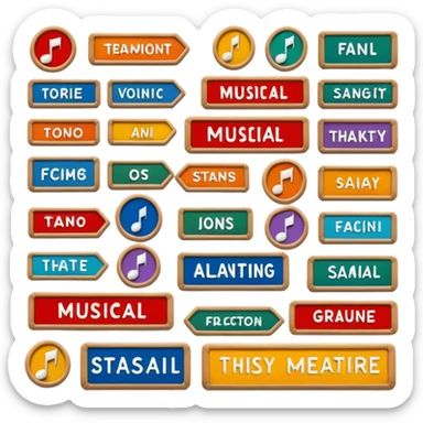 musical theatre signs sticker