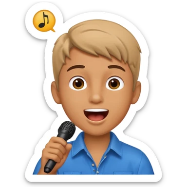 Boy karaoke  sticker