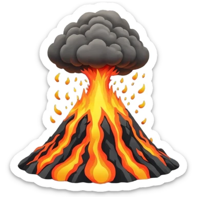 volcano sticker