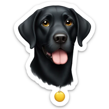 Black Labrador  sticker