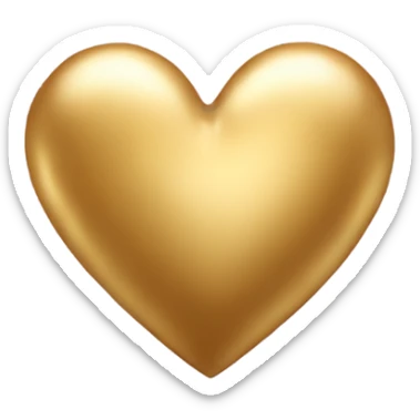 Gold heart  sticker