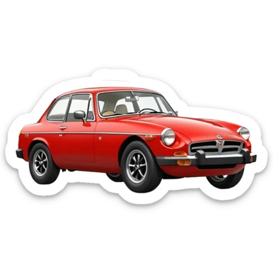 1978 Mgb gt siren red buiscit interior chrome bumper sticker