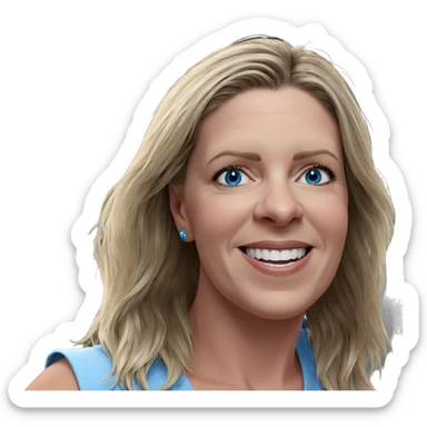 smiling girls with blue eyes sticker