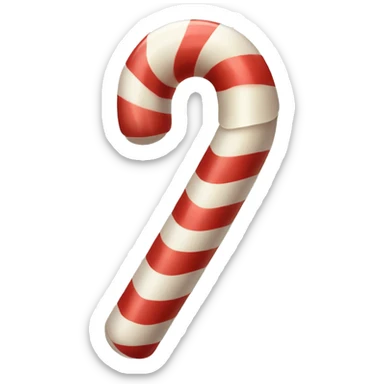 Candy cane with bow  sticker