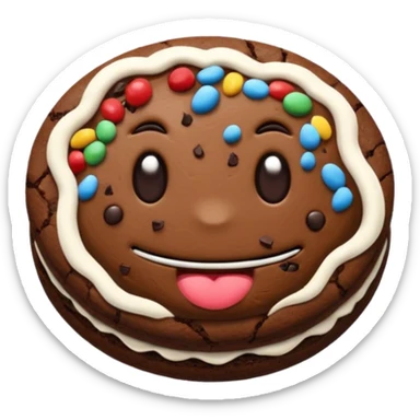 Brownie cookie sticker