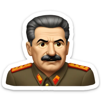 stalin with the symbols of communism sticker