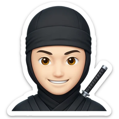 Ninja combinando con cara de enamorado  sticker