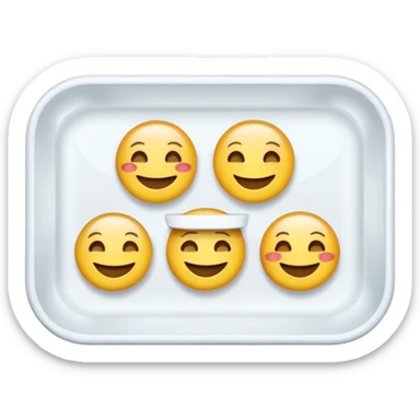 cartoon aligner tray, lighthearted emoji style sticker