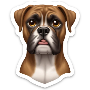 boxer dog brindle sticker