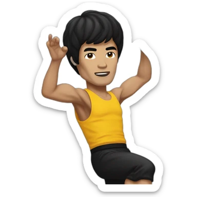 dunking bruce lee sticker