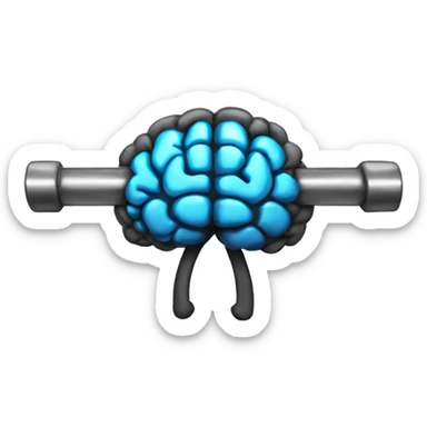 barbell brain  sticker