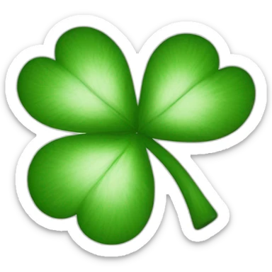 Shamrock with the white drawing depicting a knuckle sticker