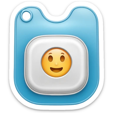 Ostomiebeutel Emoji ohne Gesicht, nur der Beutel sticker