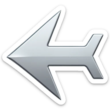 Direction arrow pointing left sticker