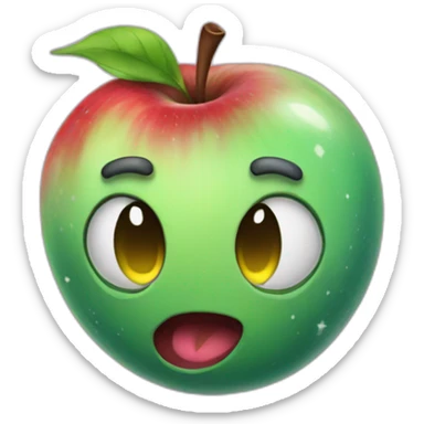 Strange planet Apple + sticker