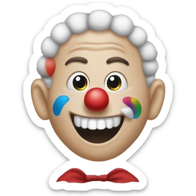 Toenail clown sticker