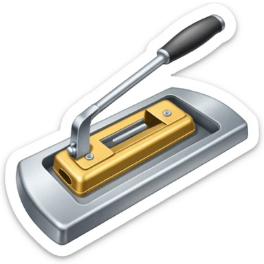 silver colored trap-irons; falltrap sticker