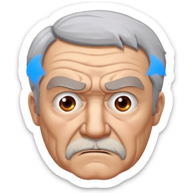 angry grandpa sticker