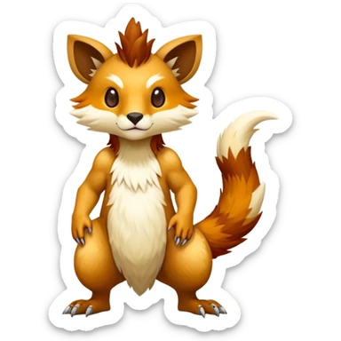  Fakémon-Bagbean-Vernid-creature (full body) sticker