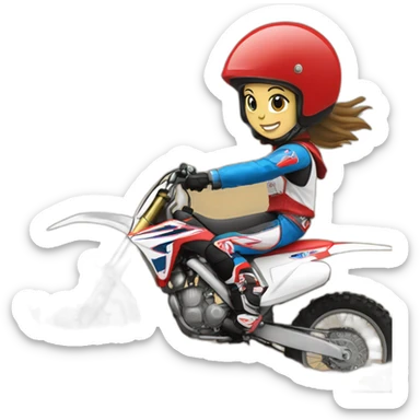Girl make wheeling on a honda crf450r sticker