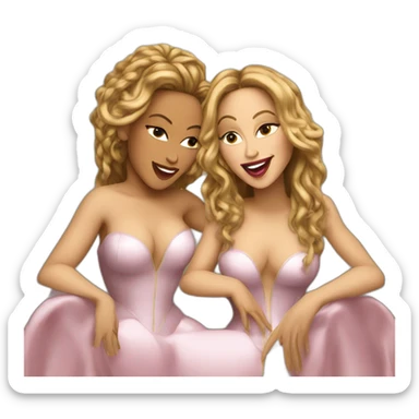 madonna and beyonce singing sticker