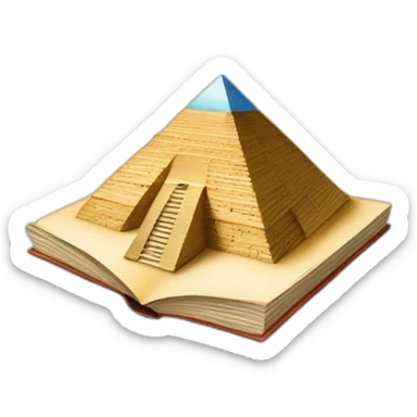 A book with a Egypt pyramid sticker