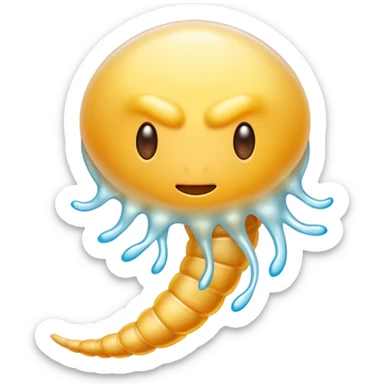 Muscular strong buff human sperm cell sticker