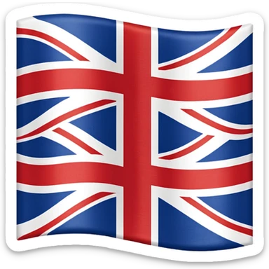 Flag of British Empire with no diagonal red lines sticker
