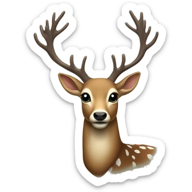 Riendeer wearing a reath  sticker