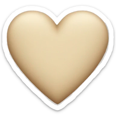beige heart  sticker