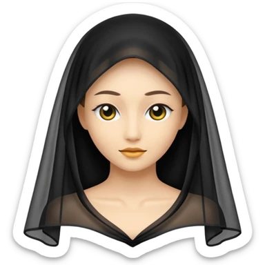 a black veil sticker