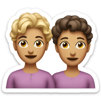 A mam with 2 heads sticker