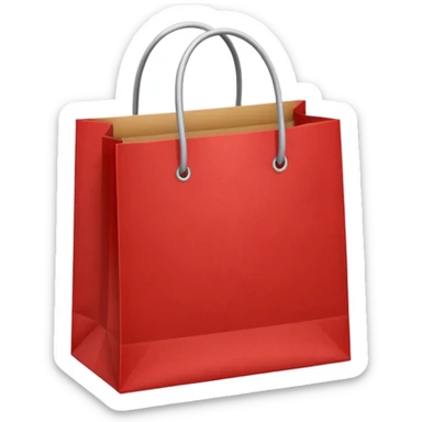 shopping bag red sticker