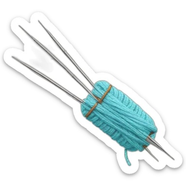 Needle and stitches sticker