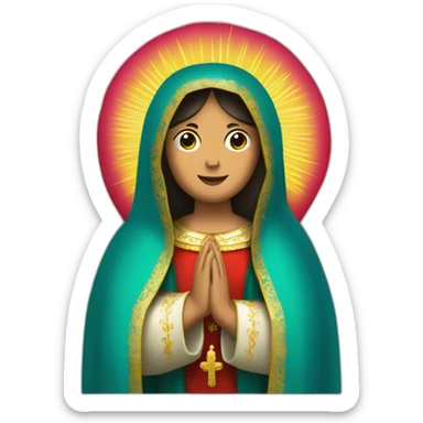 Virgen Guadalupe querubín  sticker