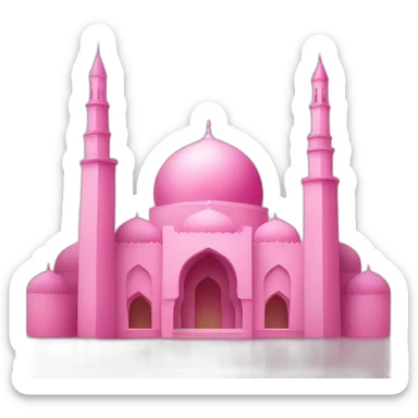 Mosque, basic shades of pink sticker