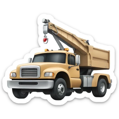 Tan flat bed tow truck sticker