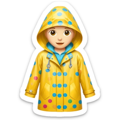 polka dot raincoat sticker