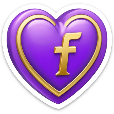 The golden Letter “t” inside a Purple Heart sticker