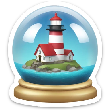 lighthouse in crystal ball sticker