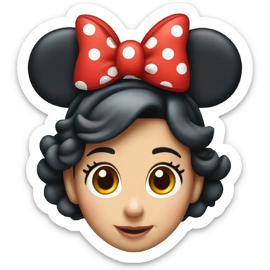Minnie Mouse as an Apple iPhone emoji sticker
