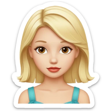 Blonde girl coquette sticker