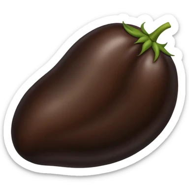 emoji of Austrian black big bean sticker
